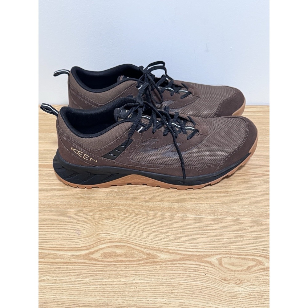KEEN Hightrail Vent Hiking Shoes Men's Sz 15 Medium Dark Earth/ Oak Buff EUC